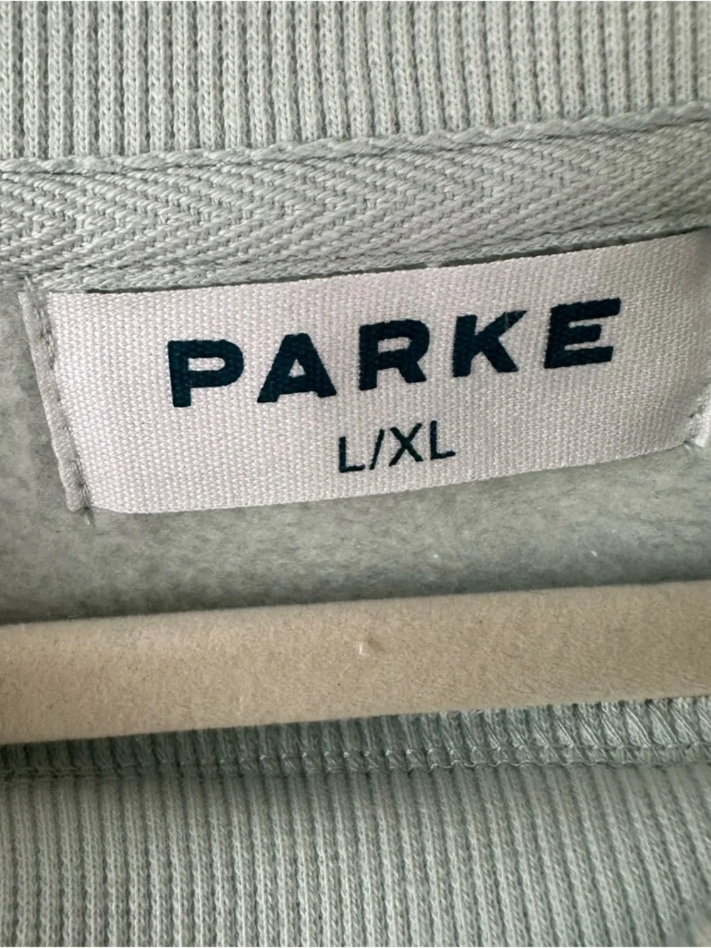PARKE Bridal Varsity Mockneck Something Blue + White SZ L/XL New - Picture 3 of 5